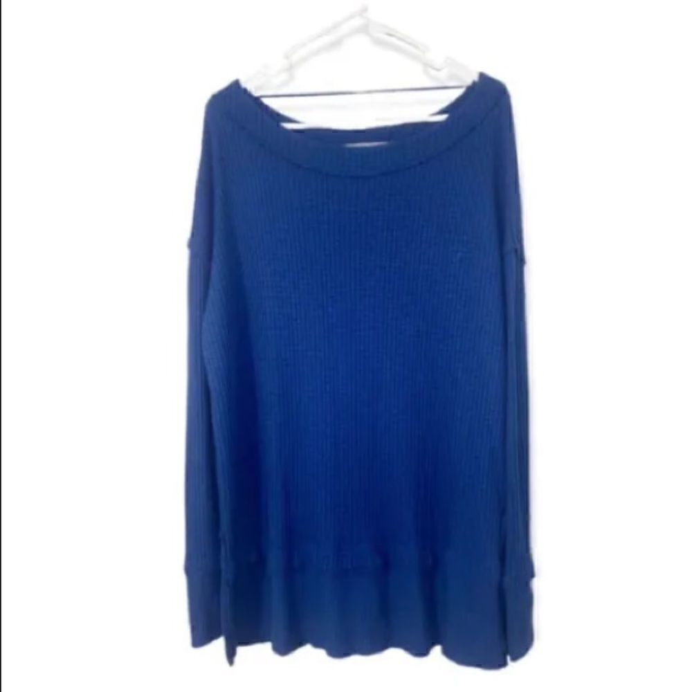 We The Free People Oversized blue Long Sleeve Top Women’s Small